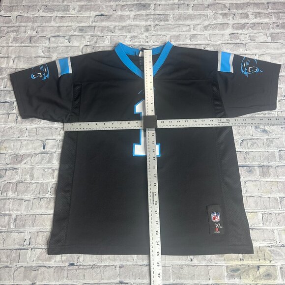 EUC NFL Team Apparel Carolina Panthers Cam Newton Jersey Youth XL (18/20) - Picture 14 of 15